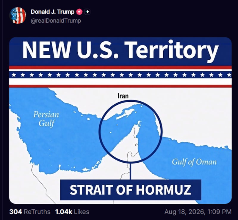 Trump Truth Hormuz