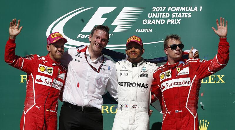 Allison F1 GP Austin 2017 podio