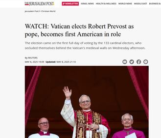 L'annuncio dell'elezione del Papa sui giornali stranieri 7