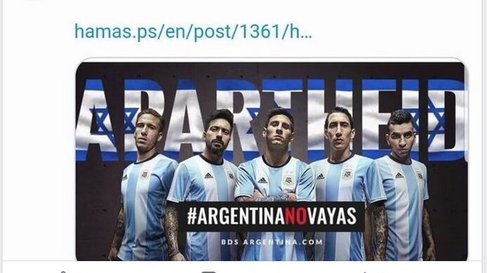 La nazionale argentina cede alle minacce (e Hamas ringrazia)