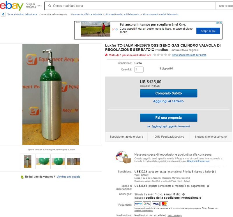 bombola usa con specifica