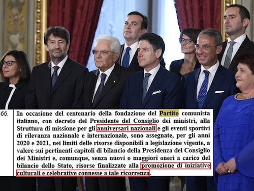 L'ultima follia dei giallorossi: "Centenario del Pci anniversario nazionale"