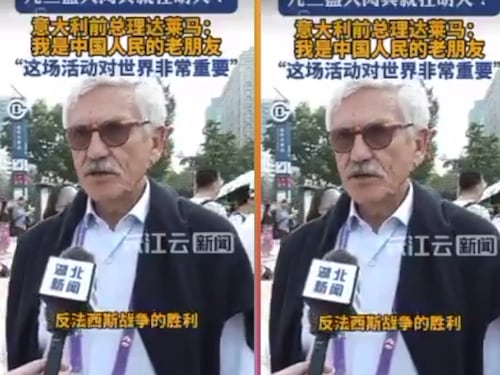 D'Alema alla parata di Pechino. E scoppia la bufera