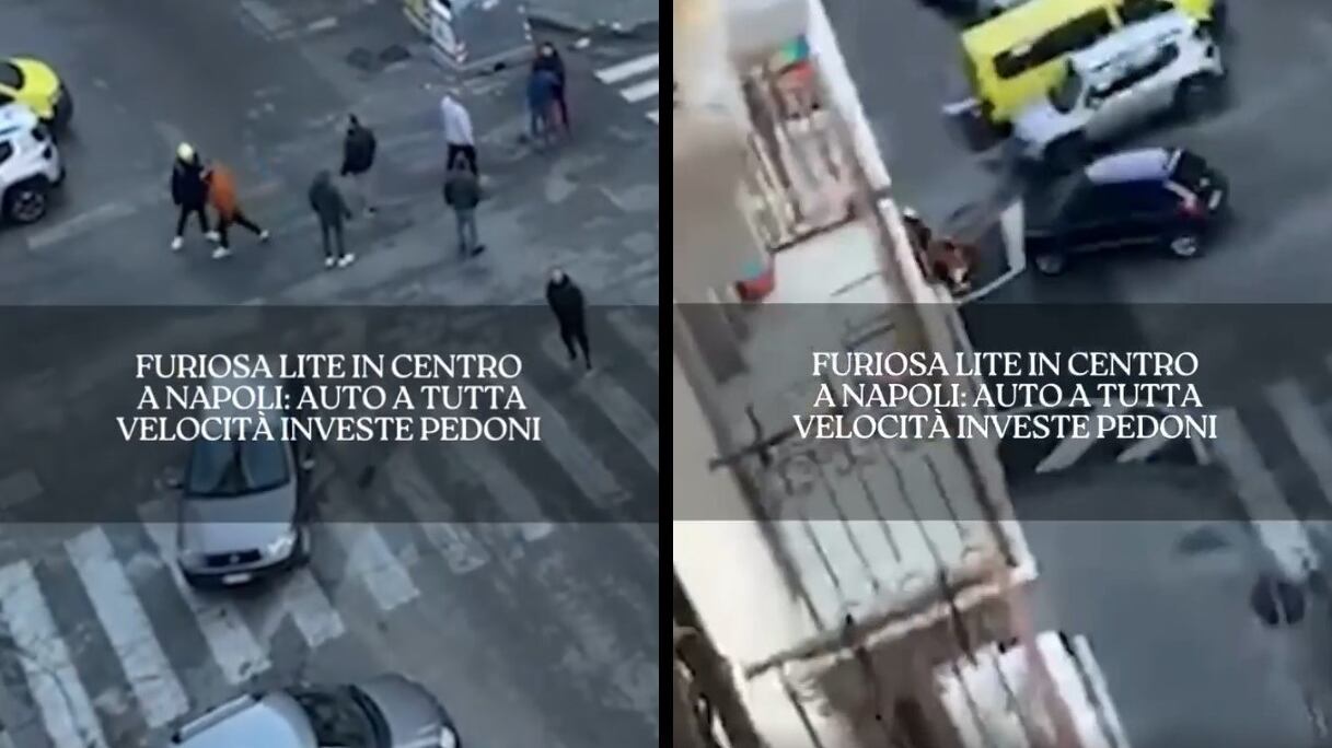 Scene da Far West a Napoli: rissa in centro e un'auto piomba sulle persone