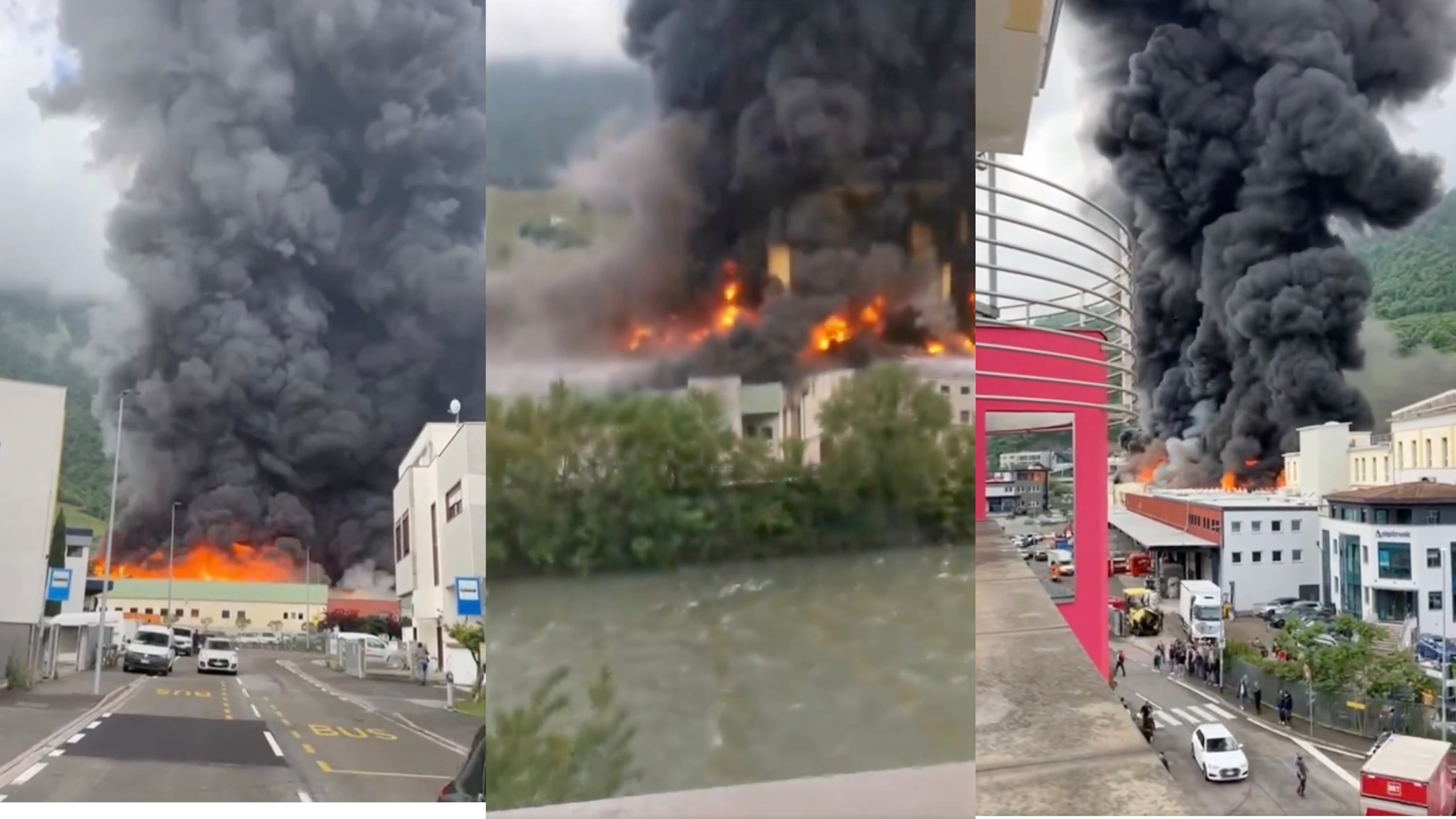 Bolzano, spazio aereo chiuso: in fiamme stabilimento di Alpitronic, azienda che produce colonnine di ricarica per le auto elettriche