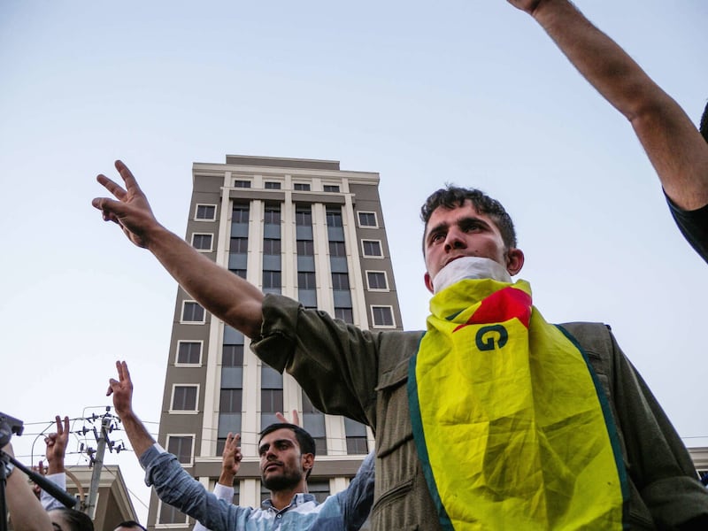 Una manifestazione a favore del Pkk a Erbil 1