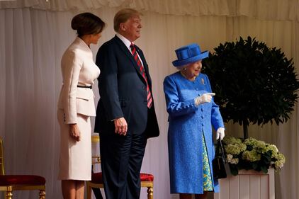 Regina Elisabetta II, le foto dell'incontro con Trump 3