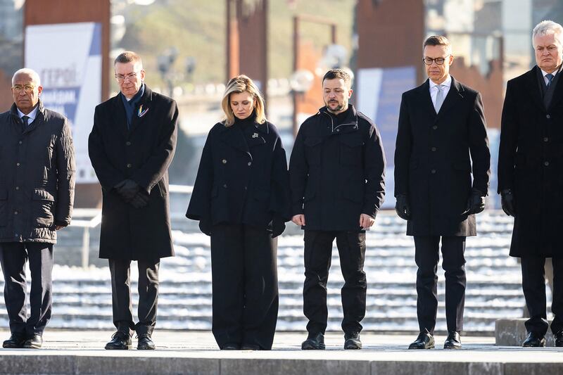 Ucraina, terzo anniversario di guerra. I leader occidentali al cospetto di Zelensly 4