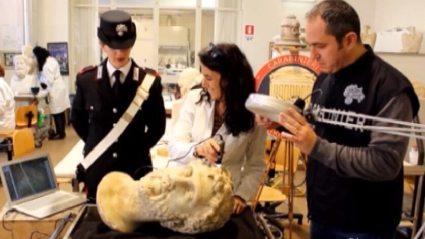 Recuperata dopo 27 anni la testa in marmo di Marco Aurelio