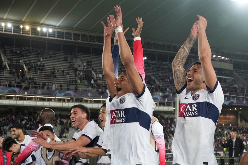 Mbappe celebrazione Barcellona PSG