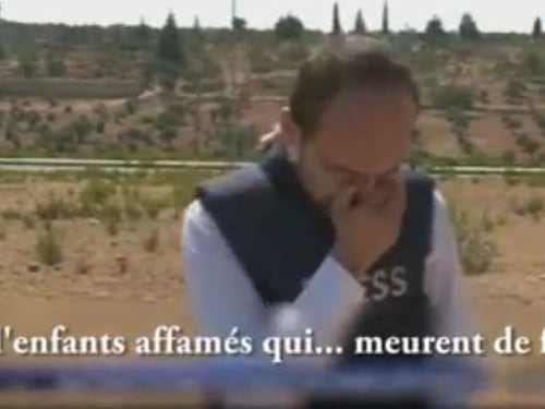 Reporter di al Jazeera in lacrime, ma il dolore è a senso unico