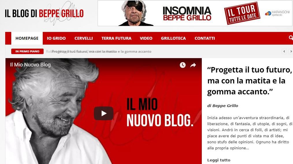 Il M5S "esce" dal blog di Grillo: contatti giù, boom di guadagni