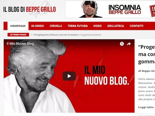 Il nuovo blog di Grillo È addio alla Casaleggio