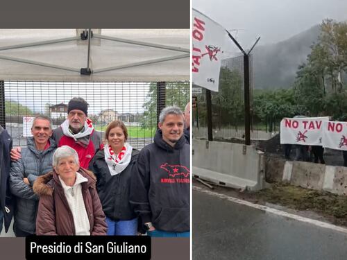 Salis incontra i No Tav che sradicano la recinzione e occupano i terreni espropriati