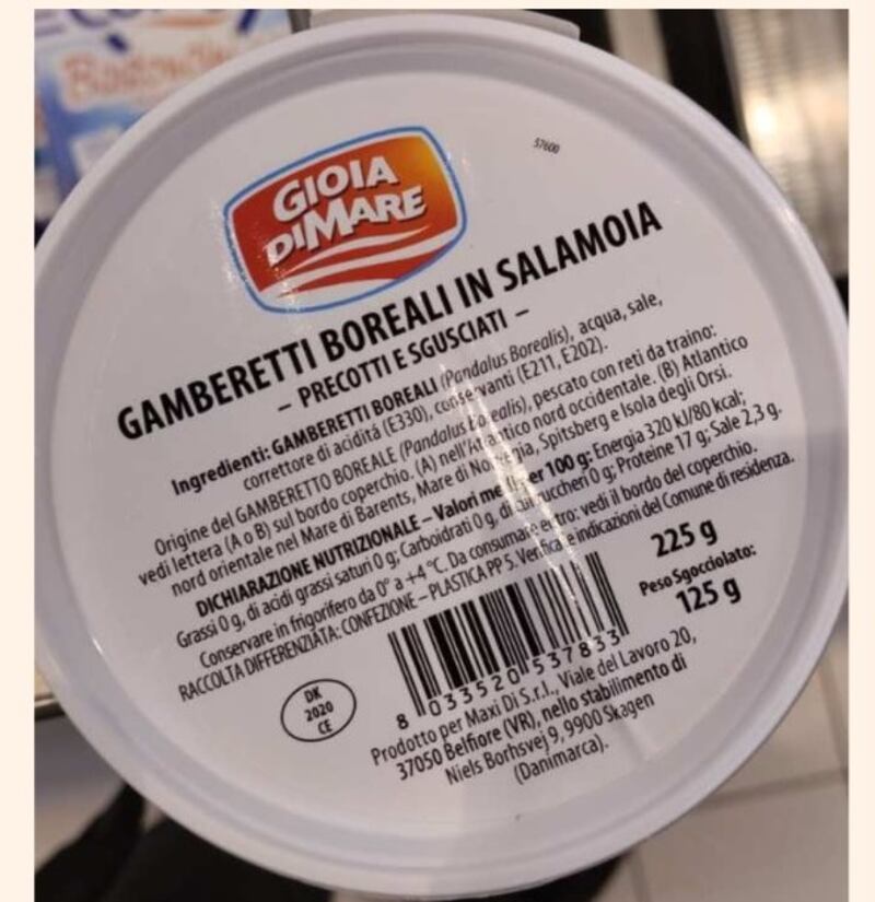 Gamberetti contaminati