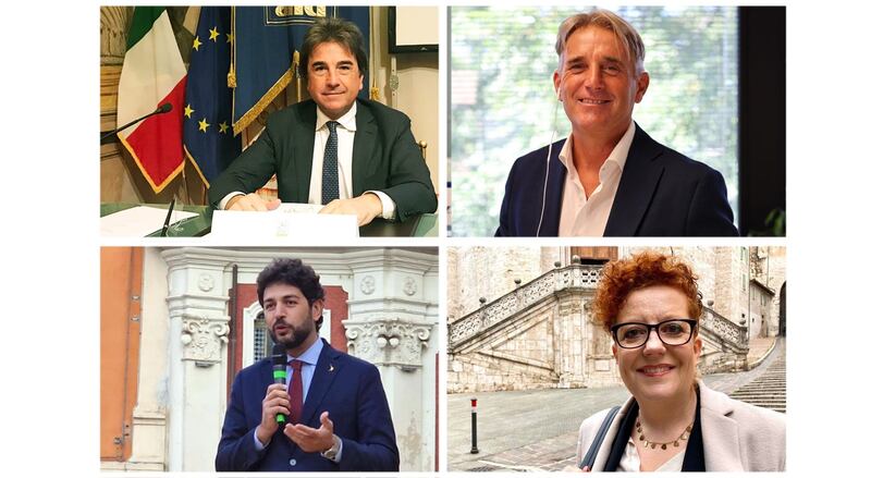 Nella foto da sinistra in senso orario Roberto Pella, Marco Simiani, Emma Pavanelli e Andrea Barabotti