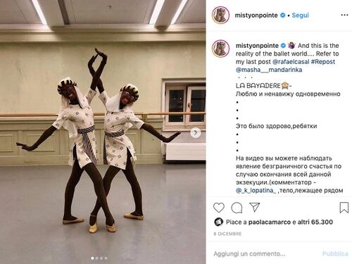 Misty Copeland contro il teatro russo: "Uso blackface è razzista"