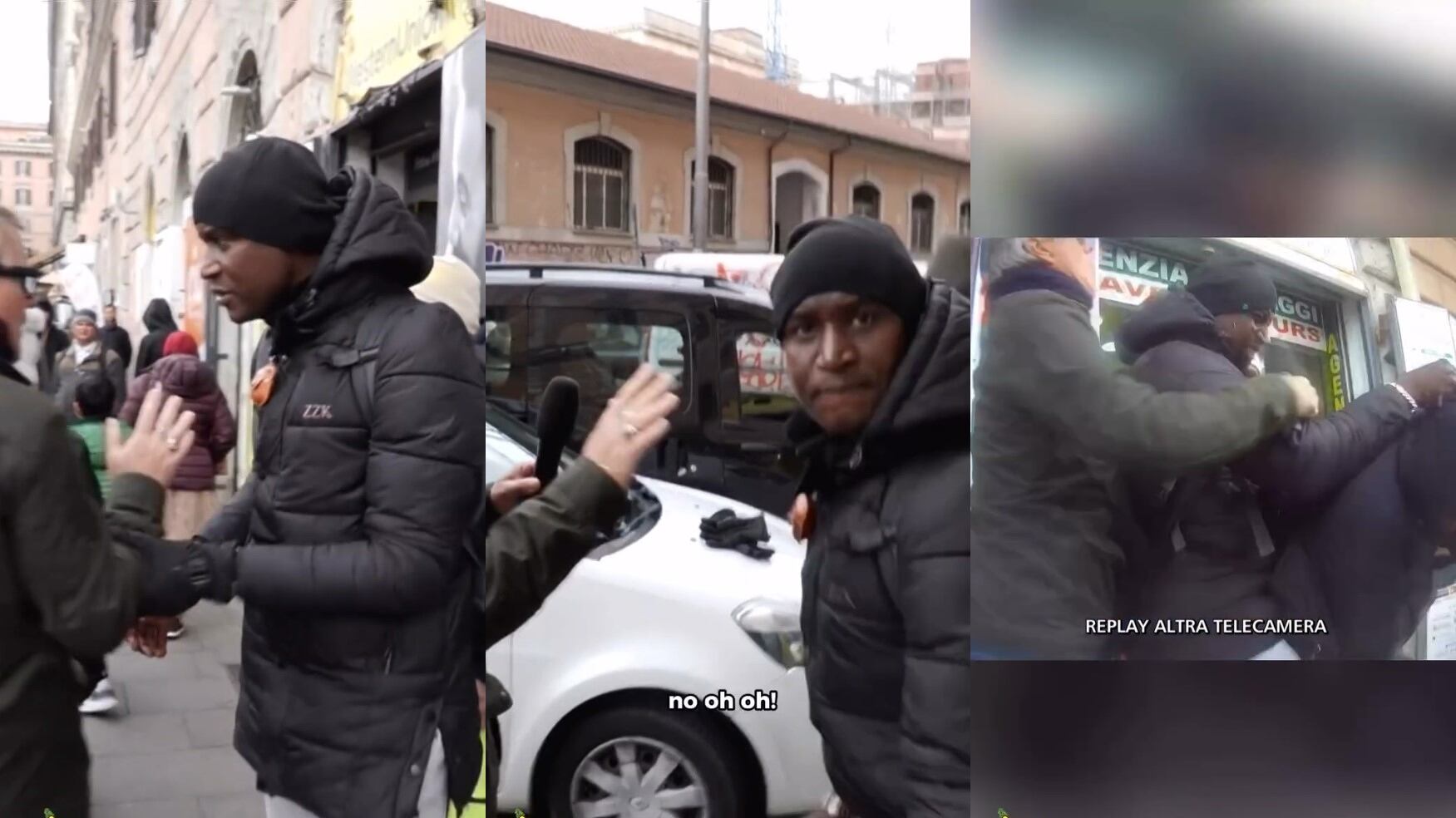 Merce rubata venduta al mercatino abusivo, aggrediti Jimmy Ghione e il cameramen di Striscia la Notizia