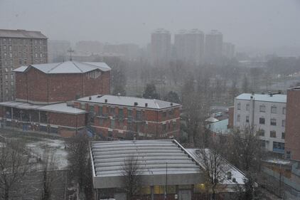Arriva la prima neve a Milano 3
