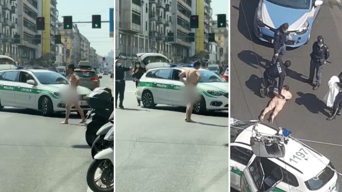 Uomo nudo in giro per corso Buenos Aires: "Mi hanno rubato tutto"