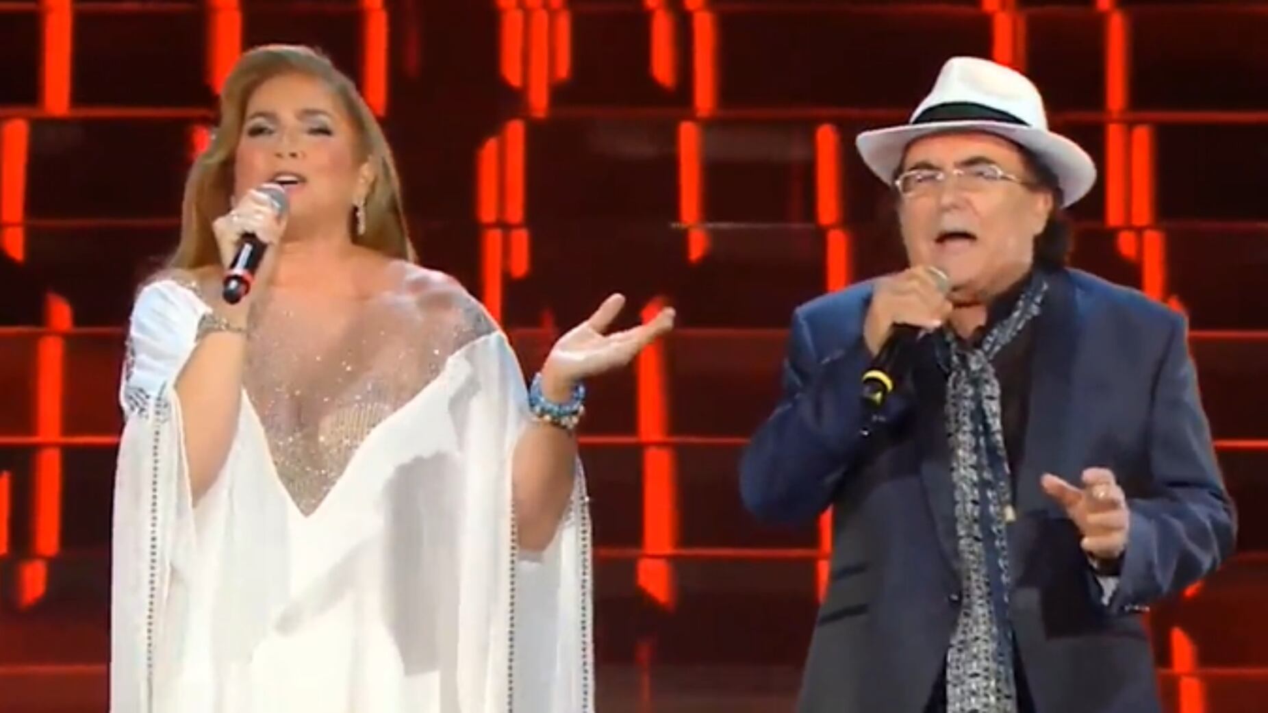 Al Bano Carrisi inciampa, lo salva Romina Power: il ritorno a Sanremo