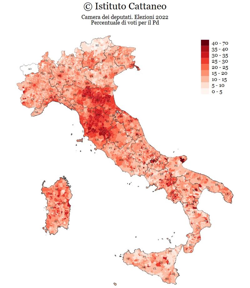 mappa percentuali PD camera 