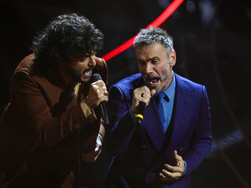 Sanremo 2024: ecco il look della seconda serata del Festival di Renga e Nek