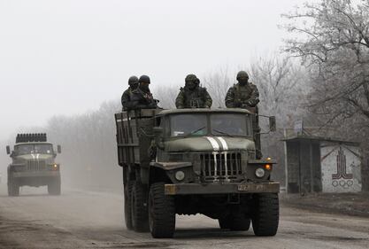 Militari schierati a Debaltseve 3