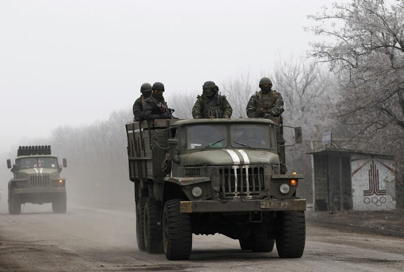 Militari schierati a Debaltseve 3