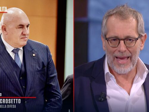 Piazzapulita, Crosetto telefona in diretta e gela Formigli