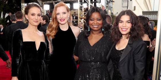 Golden Globe 2018, star in nero sul red carpet 9