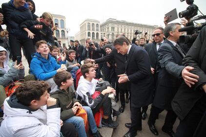 Premier Giuseppe Conte a Milano. Passeggiata col sindaco Beppe Sala 3