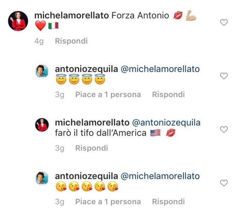 Antonio Zequila risponde sul profilo del Grande Fratello Vip 4