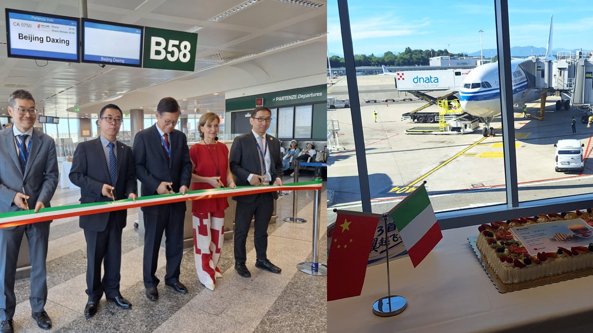 Malpensa, decollato il nuovo volo di Air China per Pechino