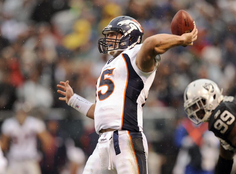 Tim Tebow Broncos Raiders 2010