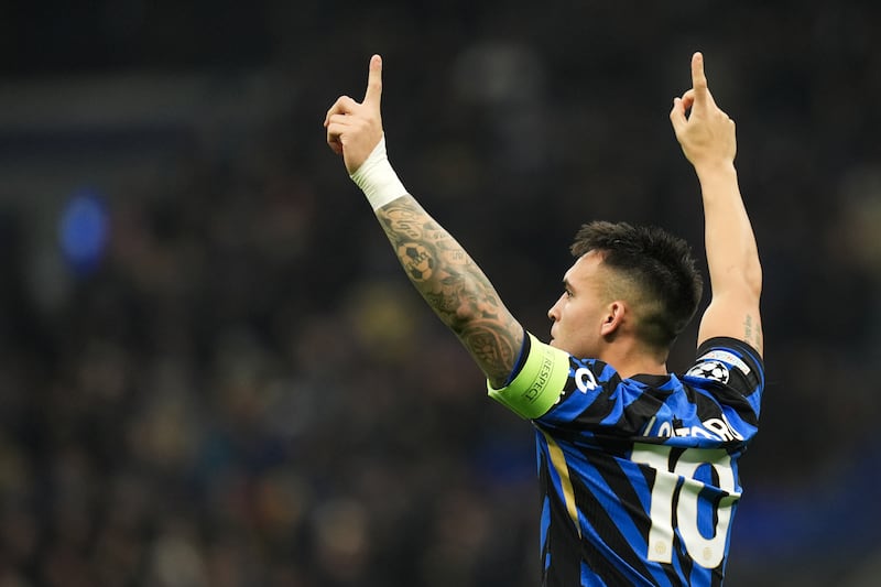Inter Monaco Lautaro celebrazione