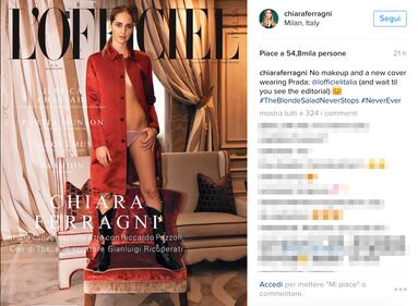 Chiara Ferragni nuda per l'Officiel 2