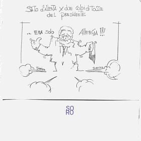 La vignetta del giorno: colpi di tosse di Mattarella mettono il allarme lo staff presidenziale 1
