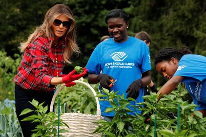 Melania Trump come Michelle: fa l'orto alla Casa Bianca 18