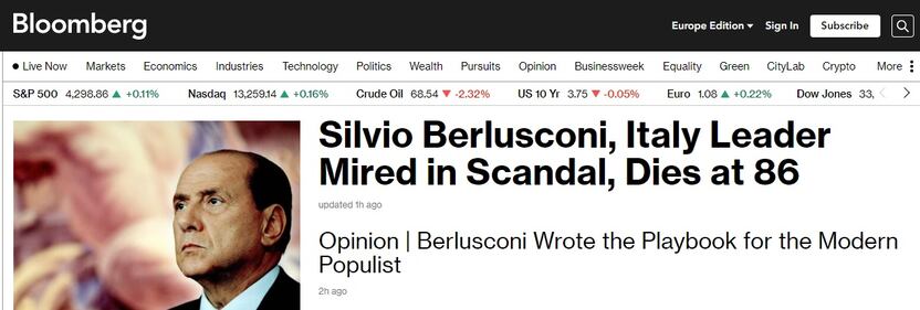 I giornali stranieri ricordano Berlusconi 5