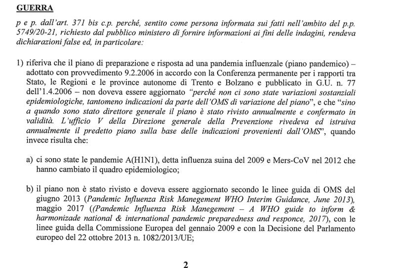 FOTO 2 L'accusa a Guerra nella rogatoria dei pm