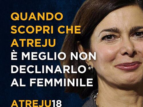 Boldrini, Lerner e Renzi: i cartelloni di Atreju sbertucciano la sinistra