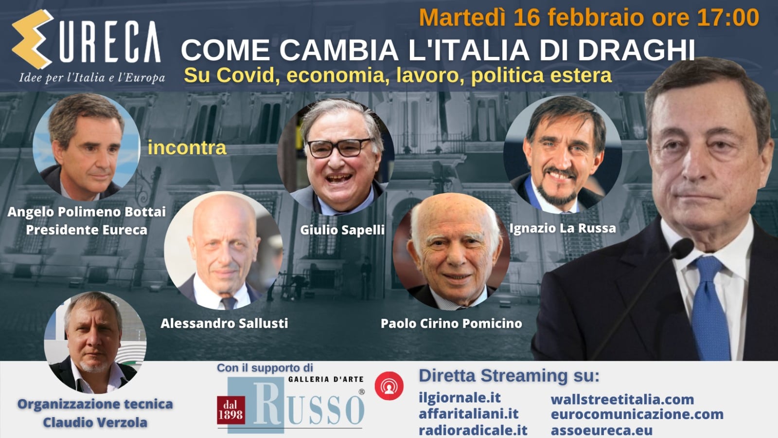 Come cambia l'Italia di Draghi. La diretta con Sallusti e Sapelli