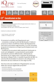 Il M5S vota per la modifica del regolamento 4
