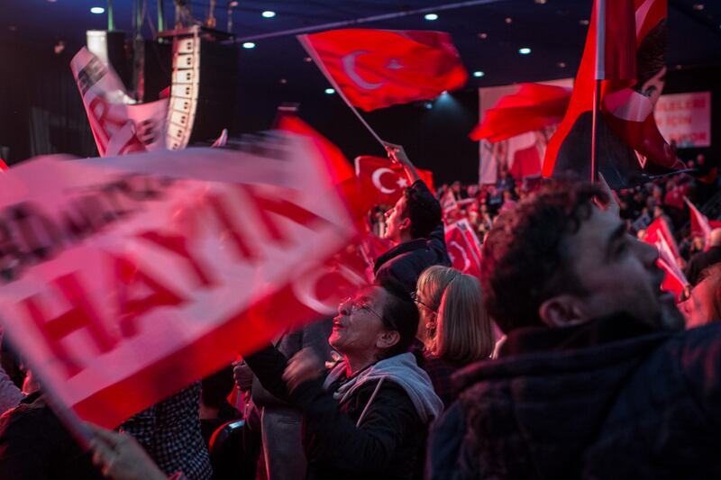Istanbul, comizio del "no" in vista del referendum costituzionale 18