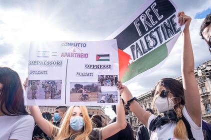 Milano, in piazza per la Palestina 3