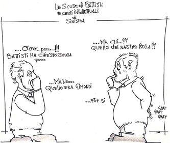 La vignetta del giorno: le scuse di Cesare Battisti 1