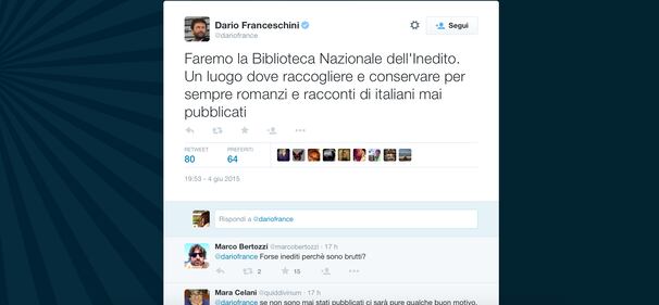 Dario Franceschini contestato su Twitter 1