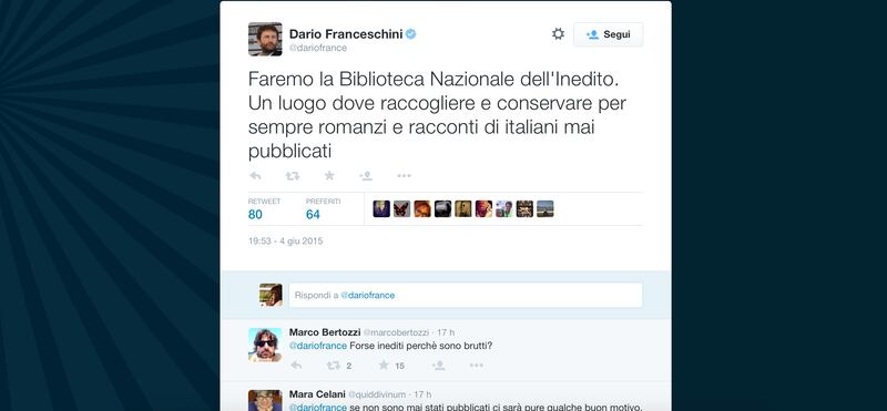 Dario Franceschini contestato su Twitter 1