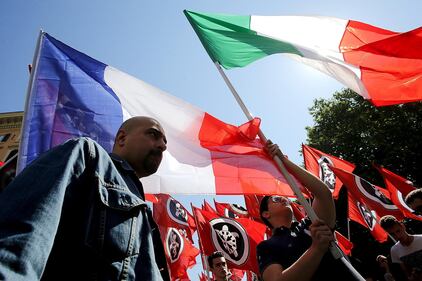 Il corteo di CasaPound a Roma 4
